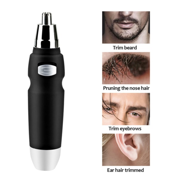 Elektrisk barbering nese øretrimmer nese hår trimmer herre barbermaskin Black