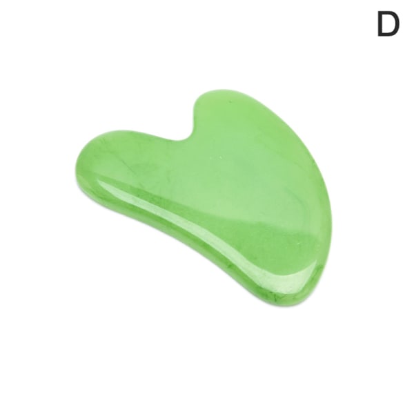 Luonnollinen Gua Sha Scraper Board -hieronta, kasvojen ja kaulan ihoa kohottava D