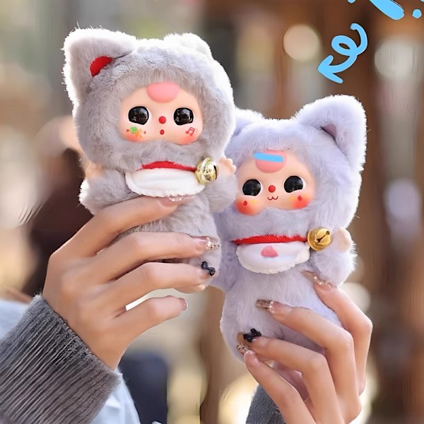 Baby Three Billionaire Lucky Cat Series Blind Box Legetøj Mystery 1pc random