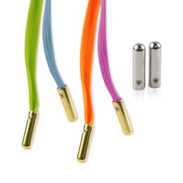 1 set metall skosnören Tips Head Shoe Lace Lock DIY Skotillbehör Silver