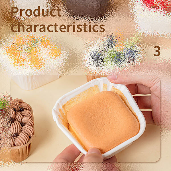 50 kpl / set Kakkumuotti Mold Kakku Muffinssi Cupcake Paperimukit Khaki