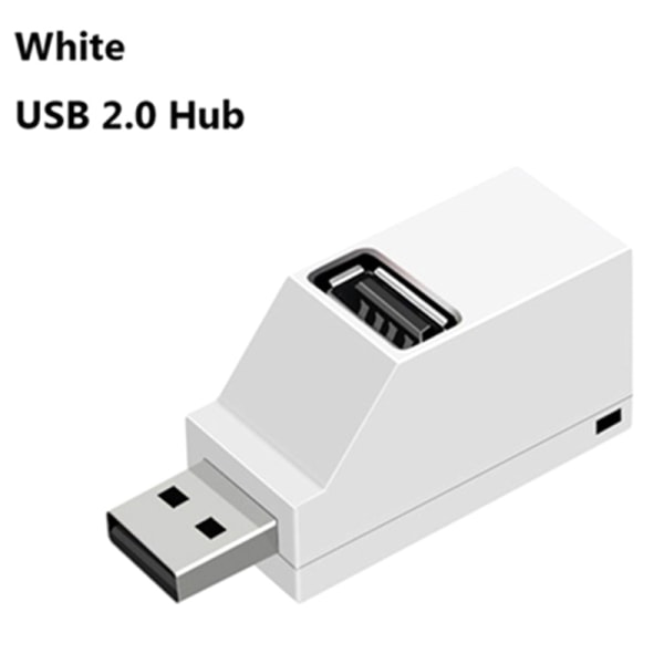 USB 2.0 HUB Adapter Extender Mini Splitter Box 3 portar white
