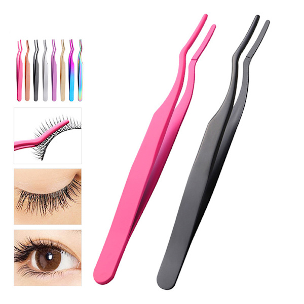 Tekoripsien pinsetit Applikaattori Eyelash Extension Curler Nipp C a1c8