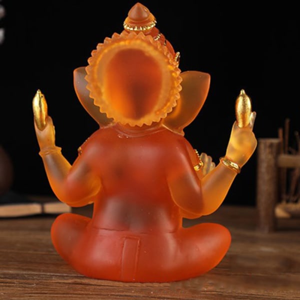 Klar Lord Ganesha staty elefantskulptur figurer prydnad White