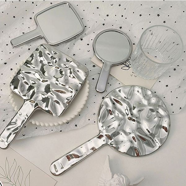 1 PC håndholdt makeup spejl bærbart skønhedsspejl square 10*17cm