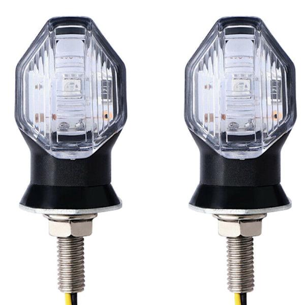 2x Universal Motorcykel Amber Blinklys Blinker Li