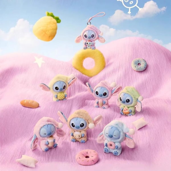 1 kpl Stitch Syö Jotain Ennen Nukkumaanmenoa -sarjan pehmomallinen avaimenperä A4