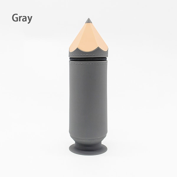 Penneholder i blyantform med låg Vandtæt opbevaringsspand Gray