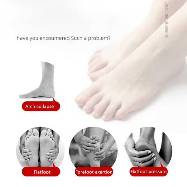 1 Par Flat Foot Correction Cushioning ar Fodpuder Nude S