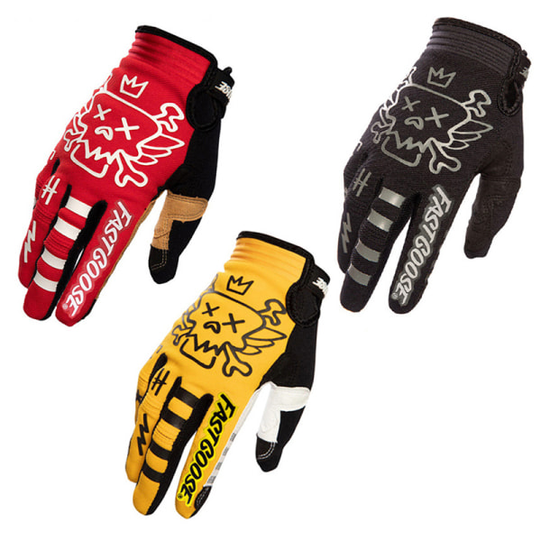 Unisex Sport Full Finger Cykelhandskar Cykelcykel Outdoor G red M