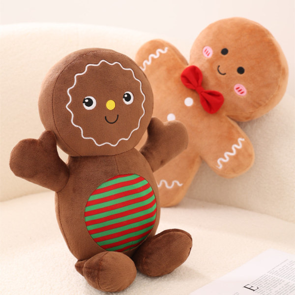 Julepynt Legetøj e Gingerbread Man Plushie Legetøjsdukke A7