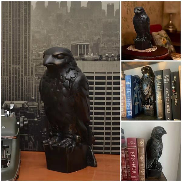 1 styk sort harpiks maltesisk falk statue hylde dekorationer 1PCS