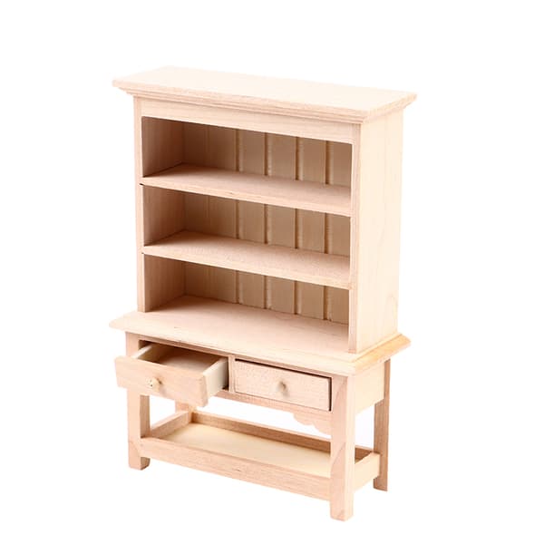 1:12 Dukkehus Miniature Bogreol Model Møbeltilbehør