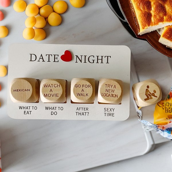 Træterninger Sæt Date Night Spil Terninger Par Date Night Game A2