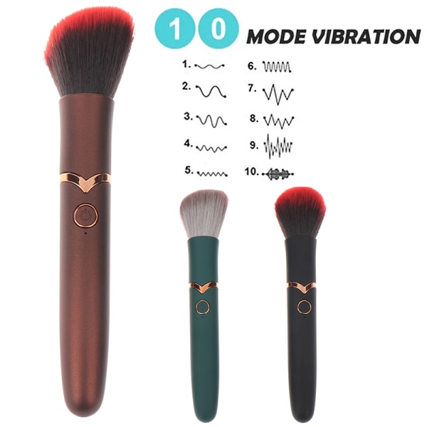 Vibratorer Makeup Brush Vibration Kvinder Bullet Massager Legetøj Red