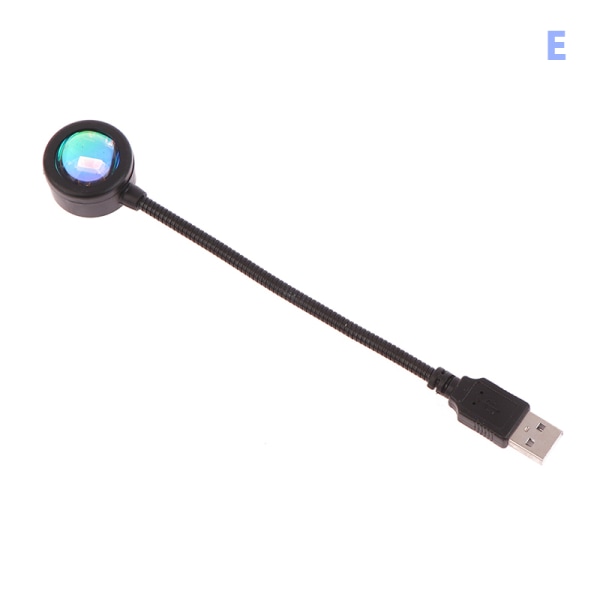 1 Stk Solnedgangslampe LED USB Nattlys Vegg Atmosfærelys Multicolor