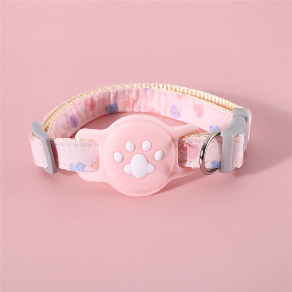 Lemmikkien kaulapanta Cat AirTag silikoninen case, joka estää katoamisen pink