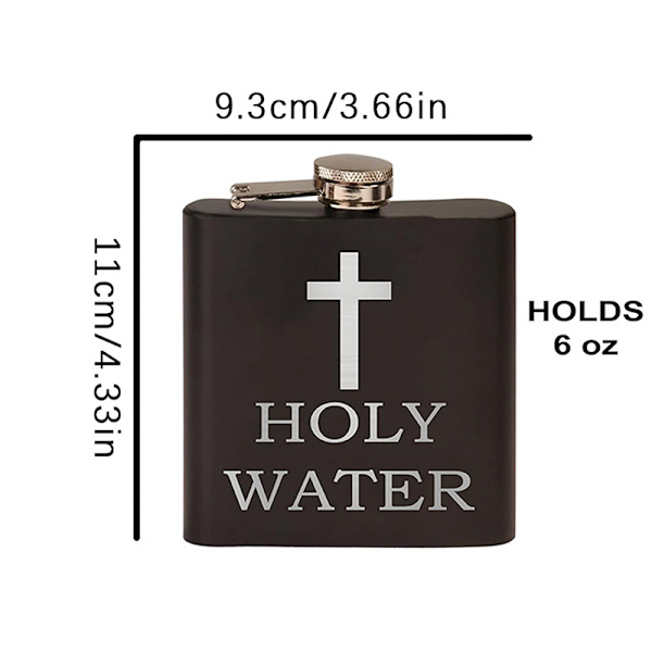 168 ml helligt vand kolbe rustfrit stål skrue ned