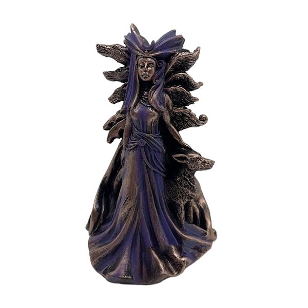 Hecate, gresk gudinne for magi, med sine hunder, statuefigur 1PCS