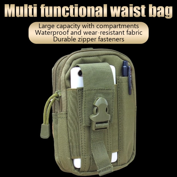 Tactical Camouflage Waist Pack Outdoor Sports Bag Khaki color