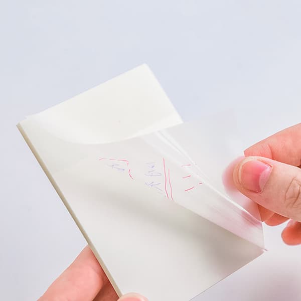 Läpinäkyvä vedenpitävä PET Memo Sticky Note 50 arkkia M