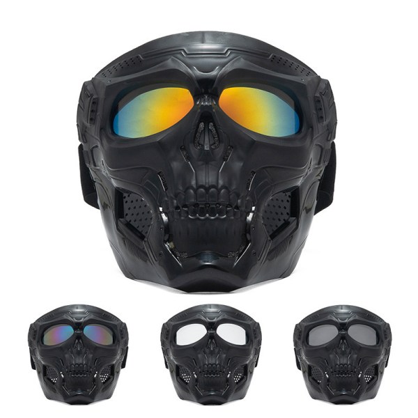 Motorcykel Goggles Mask Vindtät Skull Motocross Goggles A2