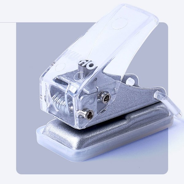 e Mini Single Hole Form Punch för Planner Disc Ring DIY Transparent