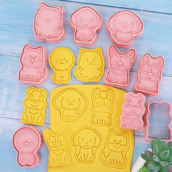8 STK Cookie Bursdagstema Trykkbar kjeksform Bakeware