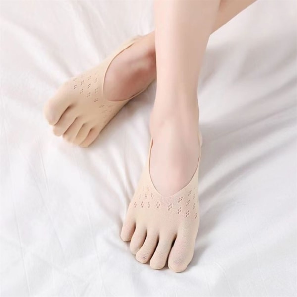 Dame Fem-finger Sokker Kvinne Ultratynn Sock Toe Invisible Ant Nude 40f7 |  Nude | Fyndiq