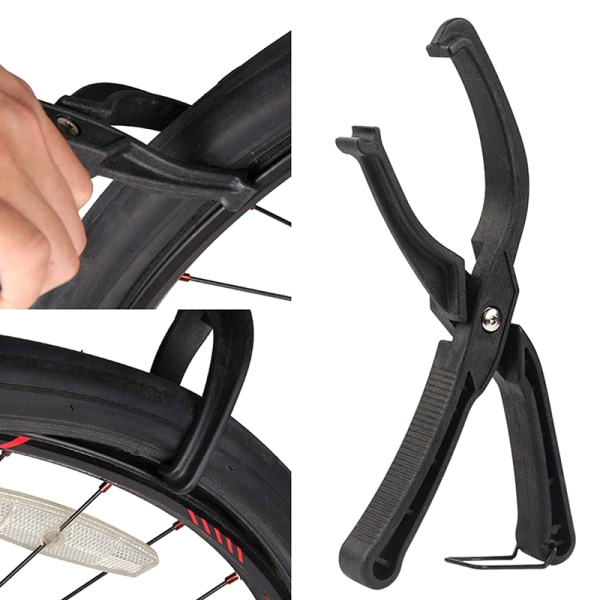 Cykel manuel dækhåndtag Perleværktøj ABS hjuldækklemmer black