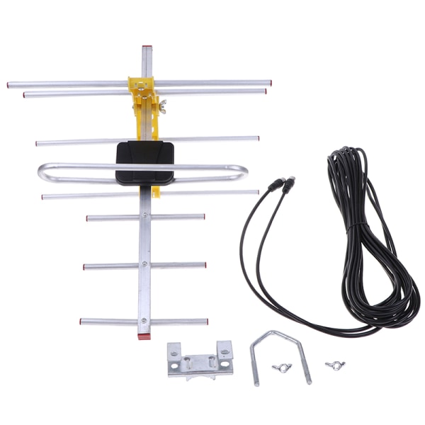 Utomhus 100Mile Amplified 8 Yagi Antenna HD-TV lång räckvidd