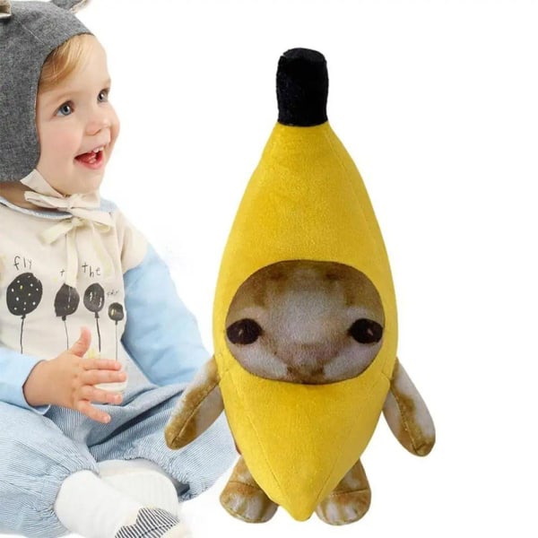 Banan Cat Happy Cat Plys Legetøj Banana Cat Doll Legetøj C