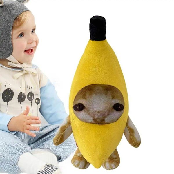 Banan Cat Happy Cat Plyschleksak Banana Cat Doll Toy C