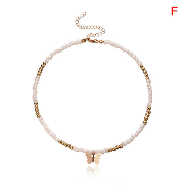 Värikäs pieni helmi Butterfly Star Pendant Choker Bohemia Neckl F