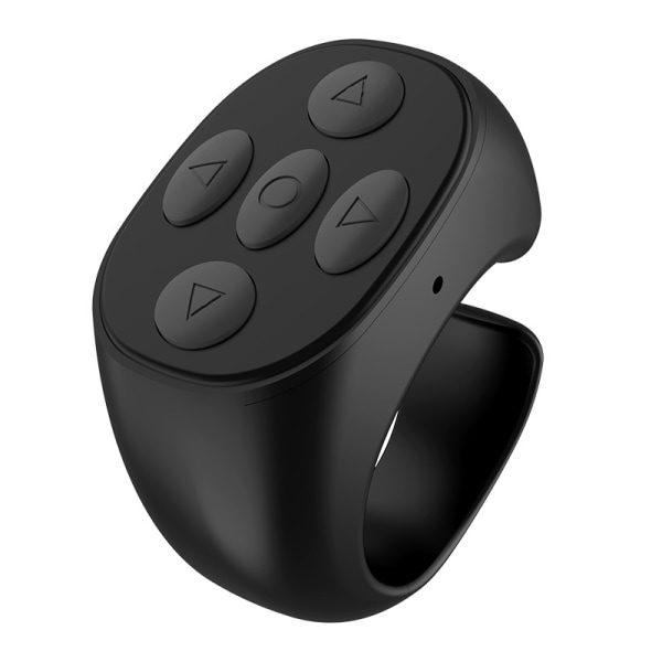 Tik Tok Ring Bluetooth fjärrkontroll Bärbar ring Black