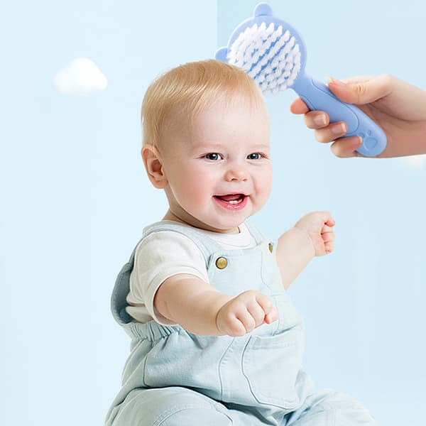 2 stk/sett Baby hårbørste og kam for barn til nyfødte Blue