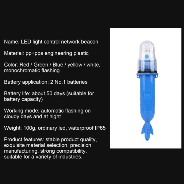 Fiskenet Signal Lys Tiltræk Fiskenet Lampe Float Light Blue