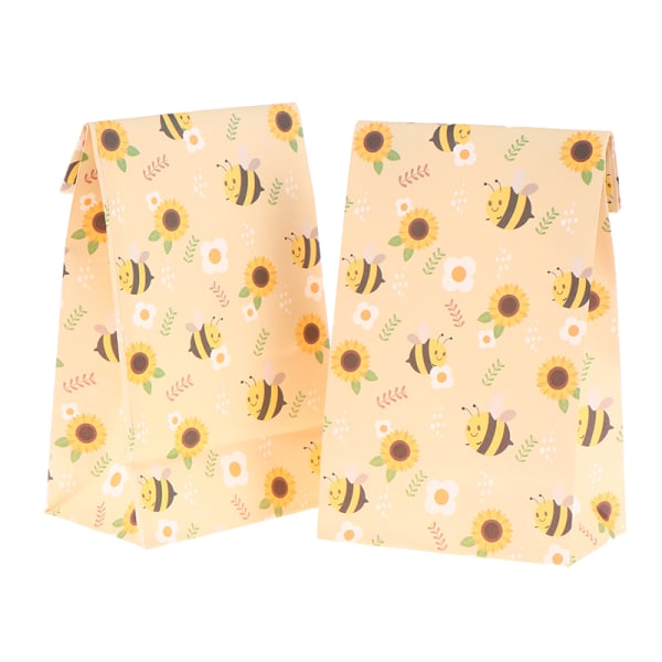 10 kpl Honey Bee Lahjapussit Syntymäpäiväjuhlakarkkipakkauspussit 12*7.5*23cm