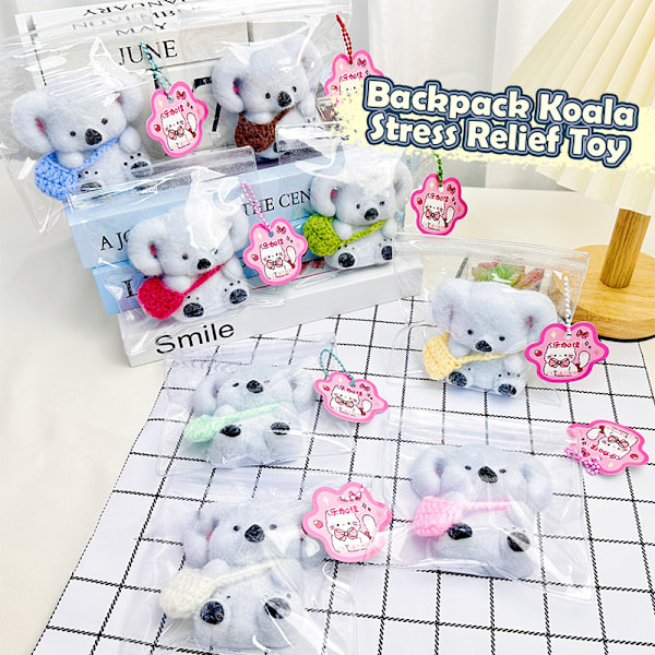 E-piirretty Koala Squishy -lelu Pehmeä Mochi -lelu Lelut one size