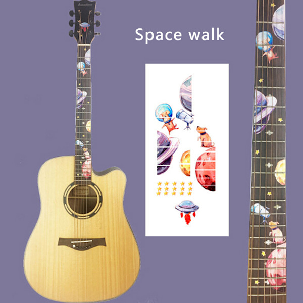 Avaruuskävely Guitar Bass Inlay Tarra Tee-se-itse sisustusmerkit B