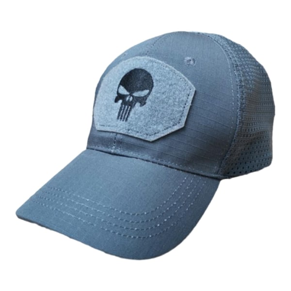 Skull Tactical Airsoft Cap Justerbar pustende solskjerm grey