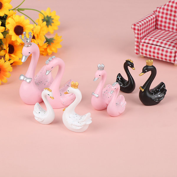 1 par Resin Swan Statue figurer Swan Cake Topper Skulptur White