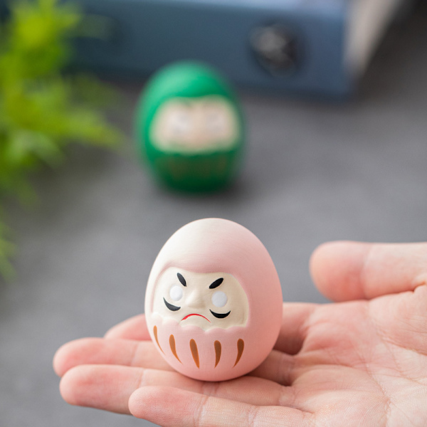Daruma Doll Hantverk Charm Fortune Ornament Landskap Heminredning Red