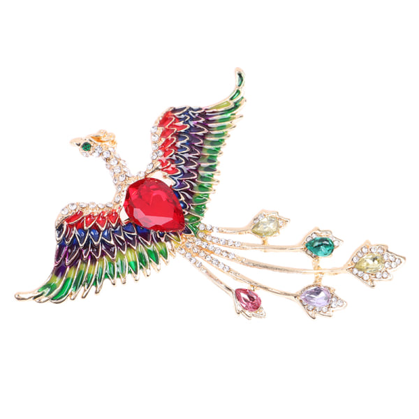 Crystal Phoenix rintakorut emali juhlarintaneula lahja Multicolor