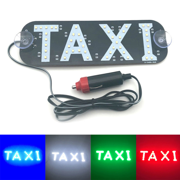 Taxiskilt LED-indikatorlys Panelskilt advarselslys Blue