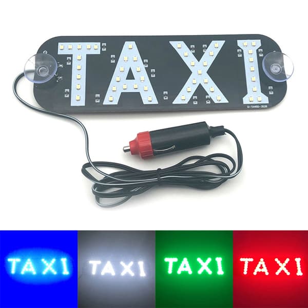 Taxiskilt LED-indikatorlys Panelskilt Advarselslys White