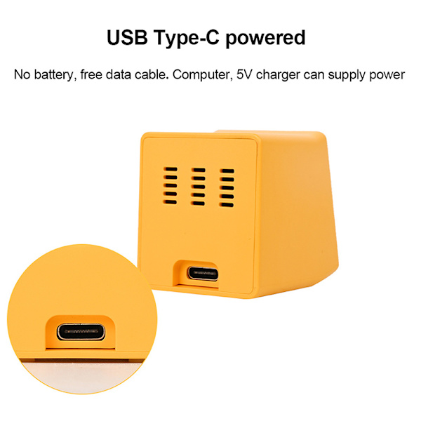 Kannettava Smart Wifi -sääasema näyttää säälämpötilan Orange