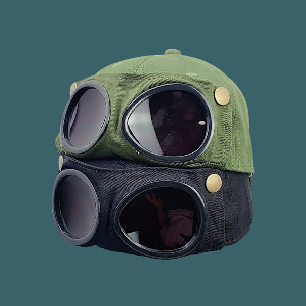 Glasögonkeps för män Solglasögon Cap Wild cap Green M