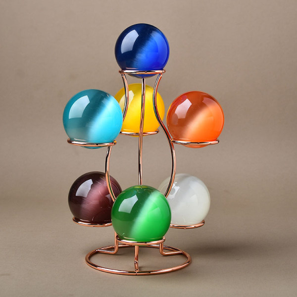 Seven Crystal Ball Sædebold Display Stand Crystal Ball Bracket Black L
