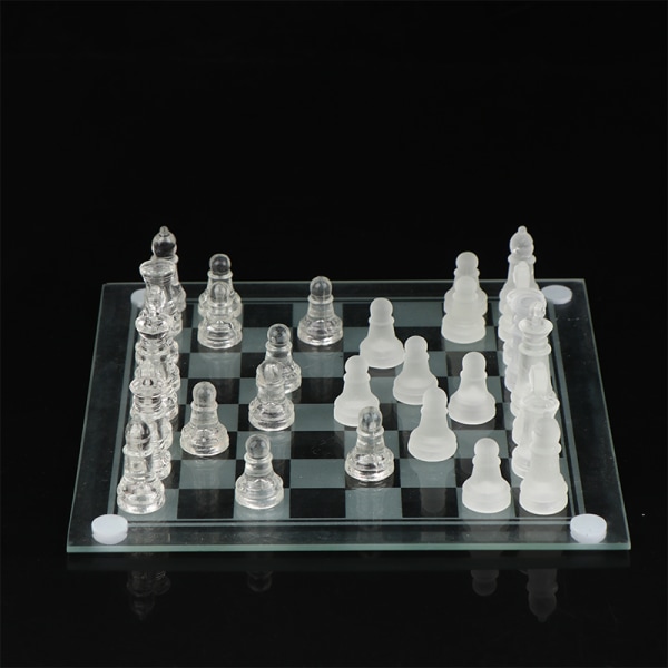 1Set Craft Crystal Glass Chess Set Murtumaton shakkipeli